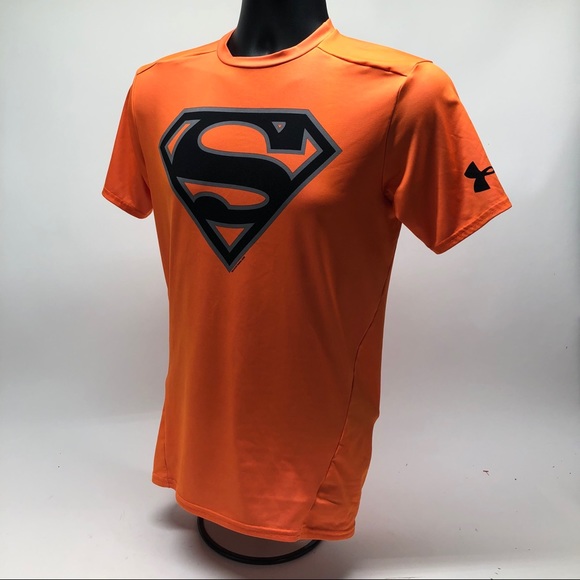 orange under armour compression shirt